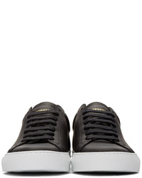 schwarze Leder niedrige Sneakers von Givenchy