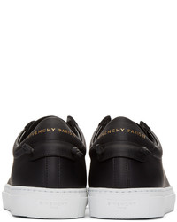 schwarze Leder niedrige Sneakers von Givenchy