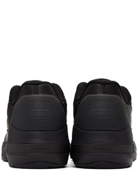 schwarze Leder niedrige Sneakers von A-Cold-Wall*
