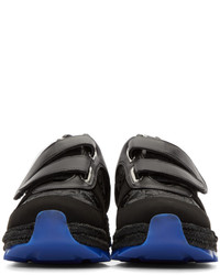 schwarze Leder niedrige Sneakers von Stella McCartney