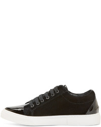 schwarze Leder niedrige Sneakers von Mother of Pearl