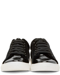 schwarze Leder niedrige Sneakers von Mother of Pearl