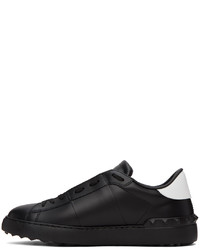 schwarze Leder niedrige Sneakers von Valentino Garavani