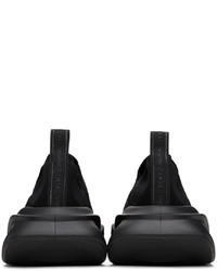 schwarze Leder niedrige Sneakers von Dolce & Gabbana