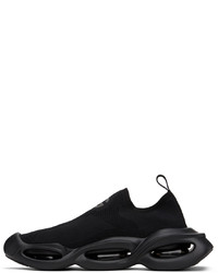 schwarze Leder niedrige Sneakers von Dolce & Gabbana