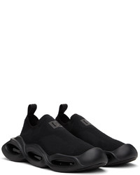 schwarze Leder niedrige Sneakers von Dolce & Gabbana