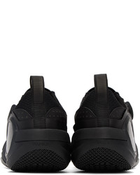 schwarze Leder niedrige Sneakers von Li-Ning