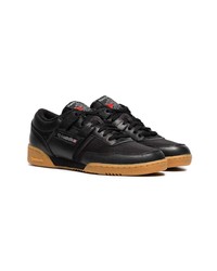 schwarze Leder niedrige Sneakers von Reebok