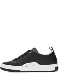 schwarze Leder niedrige Sneakers von Golden Goose