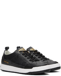 schwarze Leder niedrige Sneakers von Golden Goose