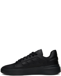 schwarze Leder niedrige Sneakers von adidas Originals