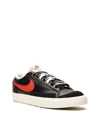 schwarze Leder niedrige Sneakers von Nike