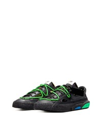 schwarze Leder niedrige Sneakers von Nike X Off-White