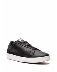 schwarze Leder niedrige Sneakers von Nike