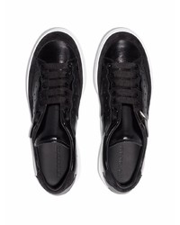 schwarze Leder niedrige Sneakers von NEW STANDARD