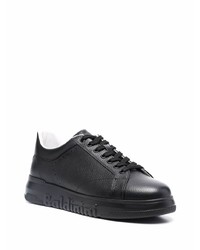 schwarze Leder niedrige Sneakers von Baldinini