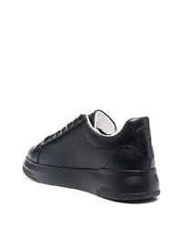 schwarze Leder niedrige Sneakers von Baldinini