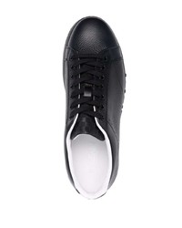 schwarze Leder niedrige Sneakers von Baldinini