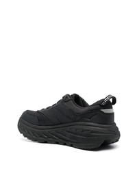 schwarze Leder niedrige Sneakers von Hoka One One