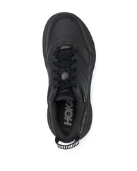 schwarze Leder niedrige Sneakers von Hoka One One