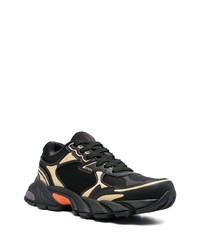 schwarze Leder niedrige Sneakers von Heron Preston