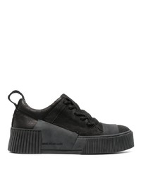 schwarze Leder niedrige Sneakers von Boris Bidjan Saberi