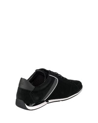 schwarze Leder niedrige Sneakers von BOSS