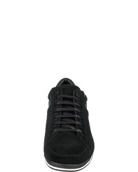 schwarze Leder niedrige Sneakers von BOSS