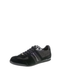 schwarze Leder niedrige Sneakers von Boss Green