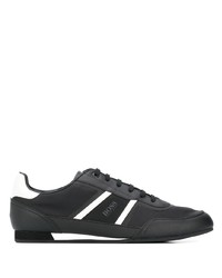 schwarze Leder niedrige Sneakers von BOSS HUGO BOSS