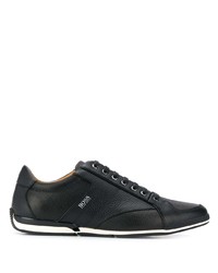 schwarze Leder niedrige Sneakers von BOSS