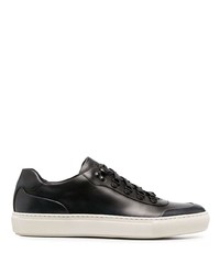 schwarze Leder niedrige Sneakers von BOSS