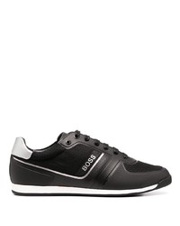 schwarze Leder niedrige Sneakers von BOSS