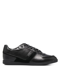 schwarze Leder niedrige Sneakers von BOSS