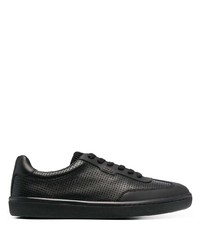 schwarze Leder niedrige Sneakers von BOSS