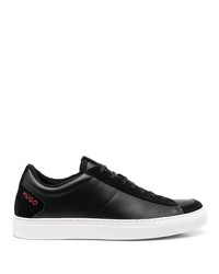 schwarze Leder niedrige Sneakers von BOSS