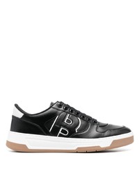 schwarze Leder niedrige Sneakers von BOSS