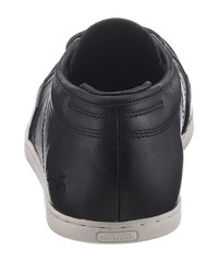 schwarze Leder niedrige Sneakers von Boxfresh