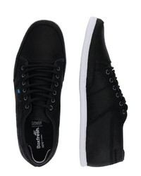 schwarze Leder niedrige Sneakers von Boxfresh