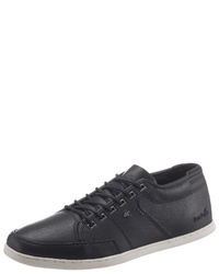 schwarze Leder niedrige Sneakers von Boxfresh