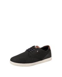 schwarze Leder niedrige Sneakers von Boxfresh