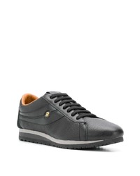 schwarze Leder niedrige Sneakers von Bally