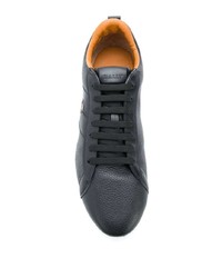 schwarze Leder niedrige Sneakers von Bally