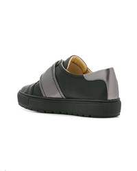 schwarze Leder niedrige Sneakers von Geox