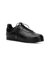 schwarze Leder niedrige Sneakers von Hender Scheme