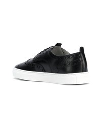 schwarze Leder niedrige Sneakers von Grenson