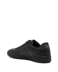 schwarze Leder niedrige Sneakers von VERSACE JEANS COUTURE