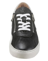 schwarze Leder niedrige Sneakers von BRUNO BANANI