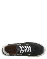 schwarze Leder niedrige Sneakers von BRUNO BANANI