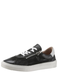 schwarze Leder niedrige Sneakers von BRUNO BANANI